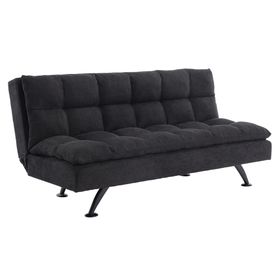 Futón 2 cuerpos Lorenzo poliéster negro