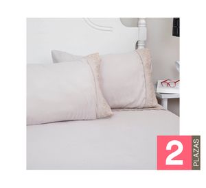 Sábana 2 plazas Santorini beige