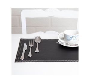 Individual Ecocuero 32x42 cm negro