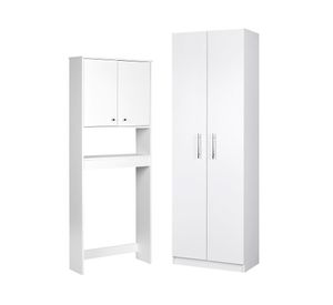 Combo estante 2 puertas + despensero 2 puertas blanco