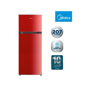 Refrigerador Top Mount frío directo 207 litros rojo