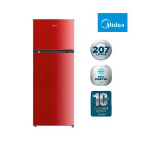 Refrigerador Top Mount frío directo 207 litros rojo