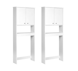 Combo 2 estantes baño 2 puertas blanco