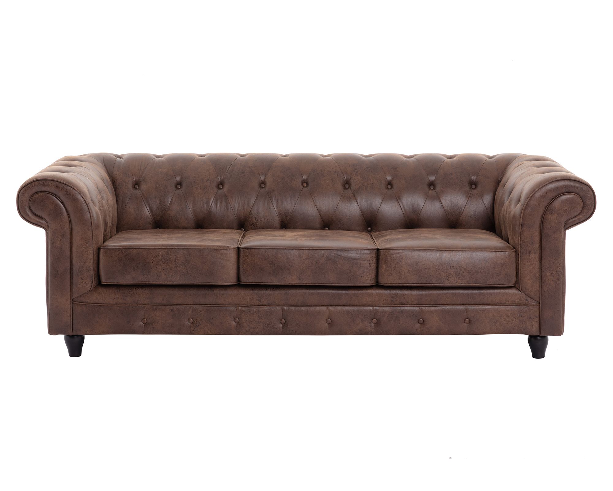M+Design Sofá 3 cuerpos Classic 3.0 café