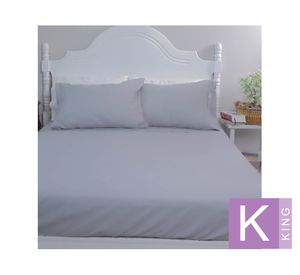Juego de sábanas King vivo gris claro