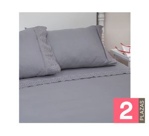 Sábana 2 plazas Santorini gris