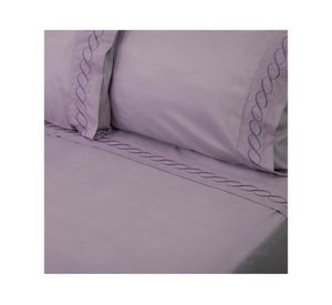 Sábana King Bordada lila