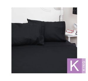Juego sábanas king 144H Vivo negro