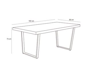 Mesa rectangular Annia blanco/madera