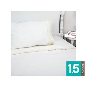 Sábana 1.5 plazas Santorini blanco