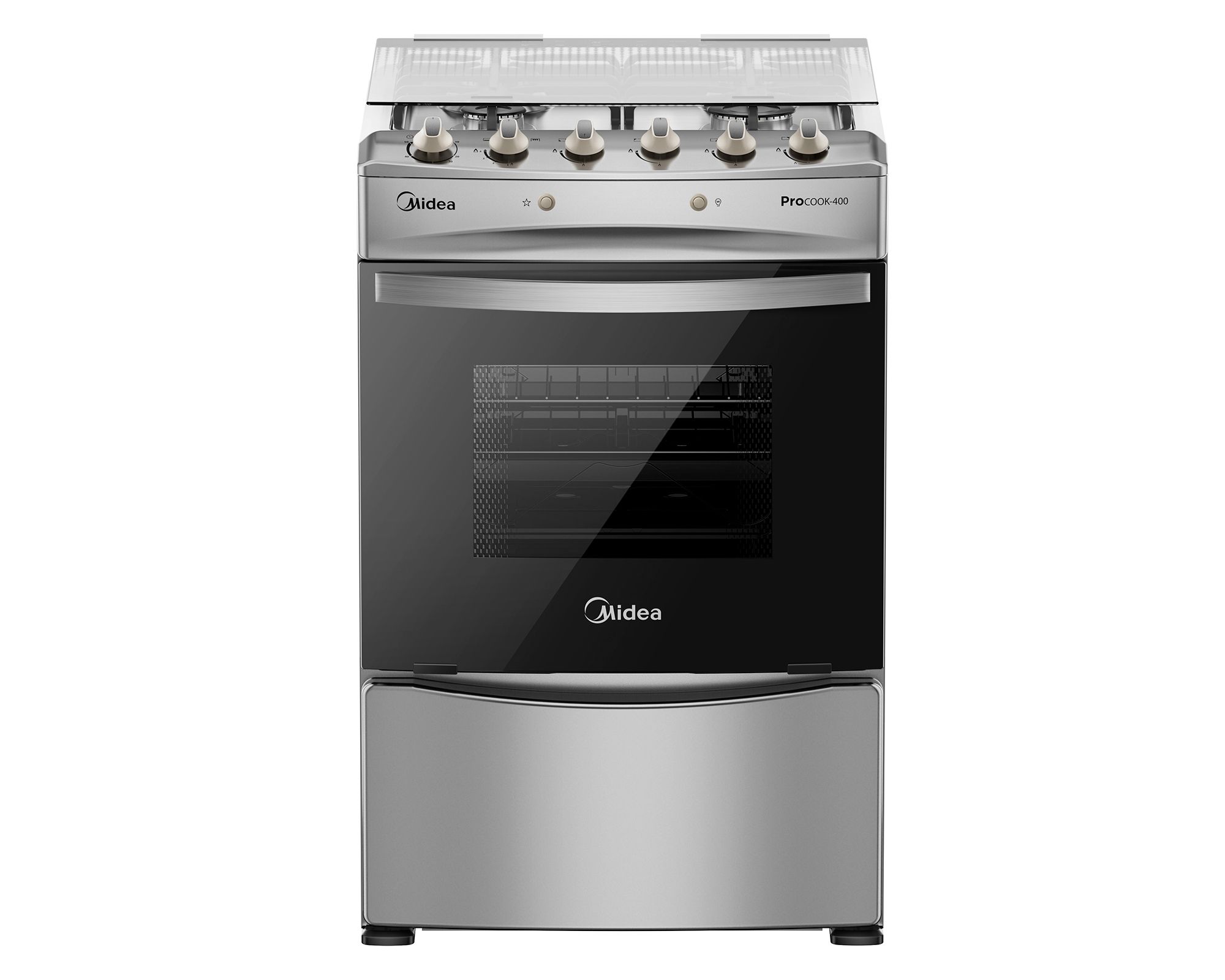 Midea Cocina gas MCG-4QPI24NS 4 Quemadores