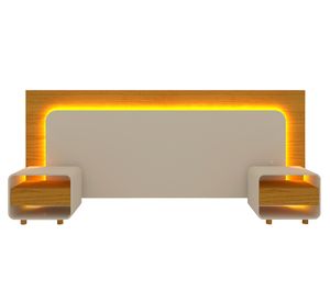 Respaldo 2 plazas + velador Innova