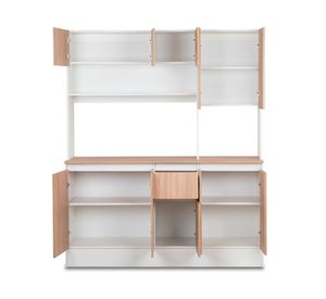 Mueble cocina 10 puertas 1 cajón Catania blanco/natural