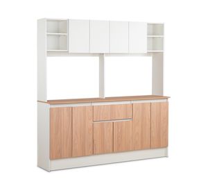 Mueble cocina 10 puertas 1 cajón Ibiza blanco/natural