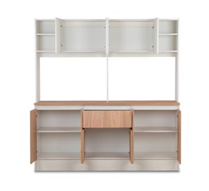 Mueble cocina 10 puertas 1 cajón Ibiza blanco/natural