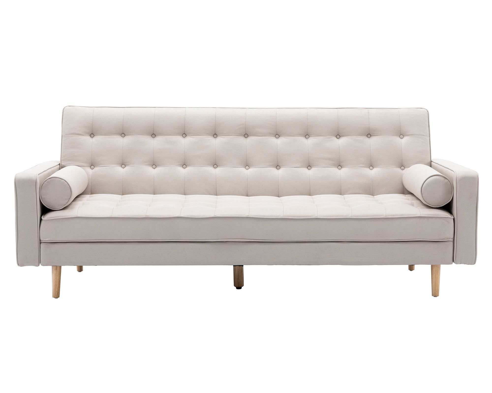 M+Design Sofá cama Isidro poliéster beige