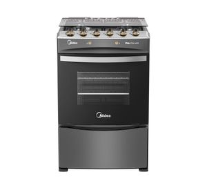 Cocina a gas MCG-4QPI24NSCG 4 quemadores carbon grey