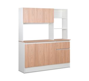 Mueble cocina 6 puertas 2 cajones Niza blanco/natural