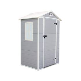 Bodega de jardín gris 204x134x103 cm