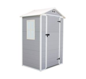 Bodega de jardín gris 204x134x103 cm