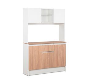 Mueble cocina 5 puertas 1 cajón Capri blanco/natural