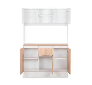 Mueble cocina 5 puertas 1 cajón Capri blanco/natural