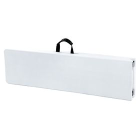 Banco plegable blanco 43x180x25 cm