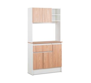 Mueble cocina 5 puertas 1 cajón Marsella blanco/natural
