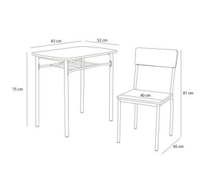 Set desayunador Ben beige, blanco