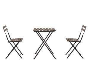 Set bistró 2 personas madera