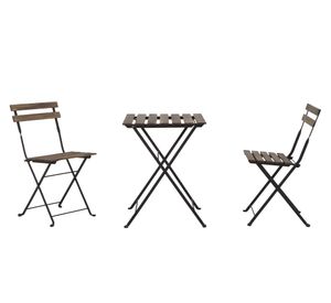 Set bistró 2 personas madera