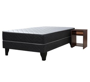 Cama europea Aura 1 plaza + velador Cadiz