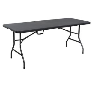 Mesa plegable 180 cm negro