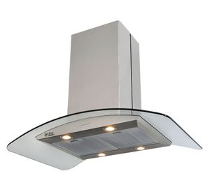 Campana decorativa 280W Kristalo isla inox Ursus Trotter
