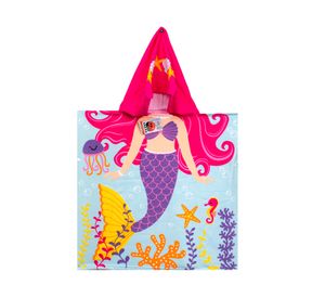 Toalla capucha aruba diseño sirena 60x120 cm