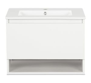 Mueble vanitorio aereo Mónaco 1 cajón 45x60x46.5 cm blanco