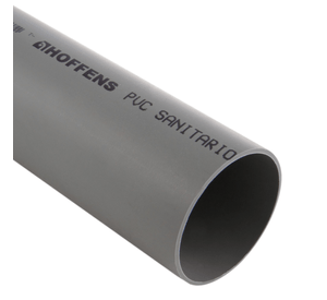 Tubo sanitario 75 mm x1 m PVC