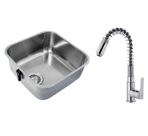 Lavaplatos 18x43.3x43.3 cm + Grifo IN 934 CR