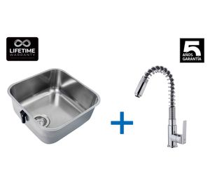 Lavaplatos 18x43.3x43.3 cm + Grifo IN 934 CR