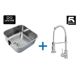 Lavaplatos 18x43.3x43.3 cm + Grifo IN 939