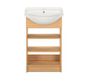 Mueble vanitorio Cannes 50 cm 2 repisas olmo