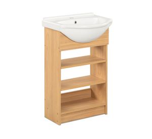 Mueble vanitorio Cannes 50 cm 2 repisas olmo