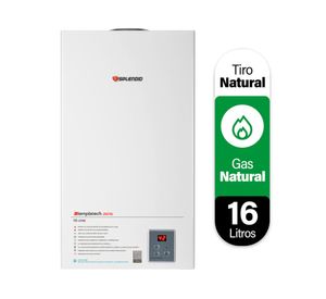 Calefont ionizado tiro natural 16 litros gas natural Templatech Splendid