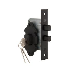 Cerrojo embutido simple 1074 negro Scanavini