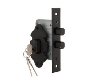 Cerrojo embutido simple 1074 negro Scanavini