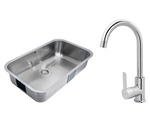 Kit lavaplatos BE 74.43 20x78.7x48.2 cm + grifo IN 915 inox