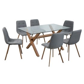 Comedor 6 sillas Domi 2.0 gris