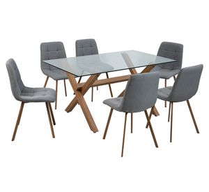 Comedor 6 sillas Domi 2.0 gris