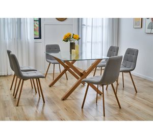 Comedor 6 sillas Domi 2.0 gris