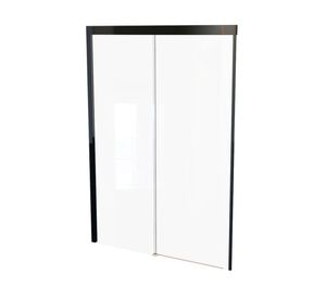 Mampara corredera Hera negro mate 185x4x150 cm